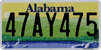 AL license plate 47AY475