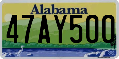 AL license plate 47AY500