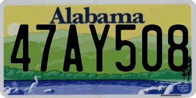 AL license plate 47AY508