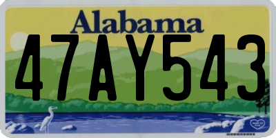 AL license plate 47AY543