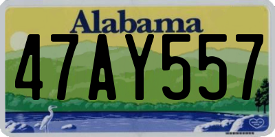 AL license plate 47AY557
