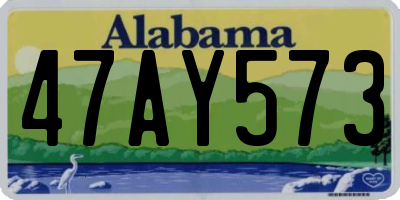AL license plate 47AY573