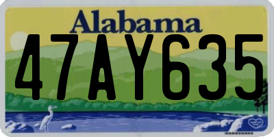 AL license plate 47AY635