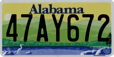 AL license plate 47AY672