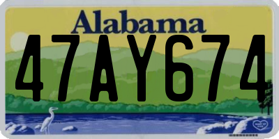 AL license plate 47AY674