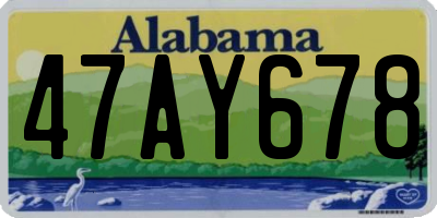 AL license plate 47AY678
