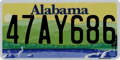 AL license plate 47AY686