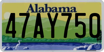 AL license plate 47AY750