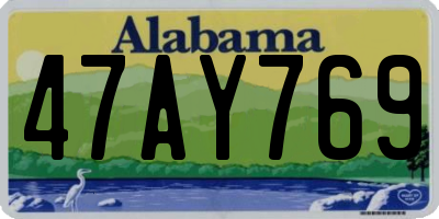 AL license plate 47AY769