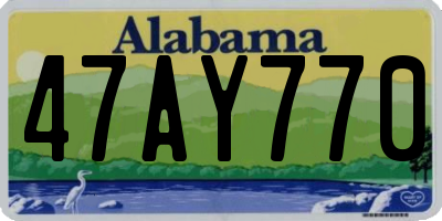 AL license plate 47AY770