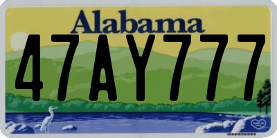 AL license plate 47AY777