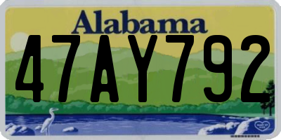 AL license plate 47AY792