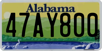 AL license plate 47AY800