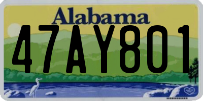 AL license plate 47AY801