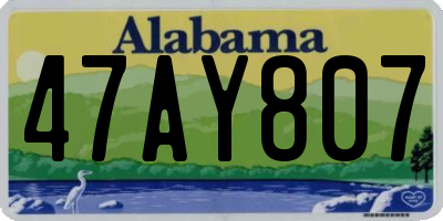 AL license plate 47AY807