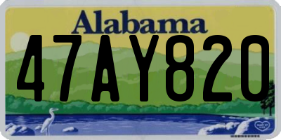 AL license plate 47AY820