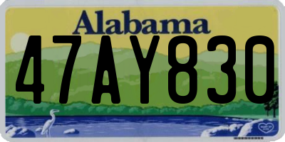 AL license plate 47AY830