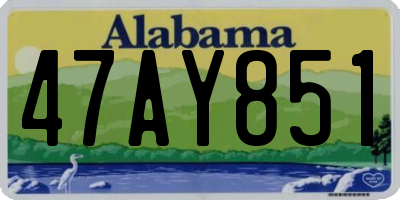 AL license plate 47AY851