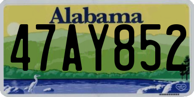 AL license plate 47AY852