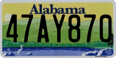 AL license plate 47AY870