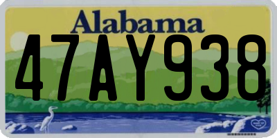 AL license plate 47AY938
