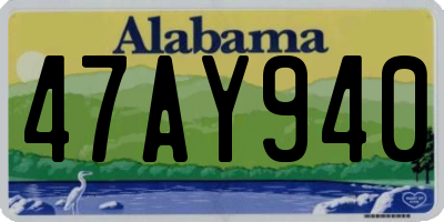 AL license plate 47AY940