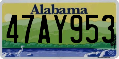 AL license plate 47AY953
