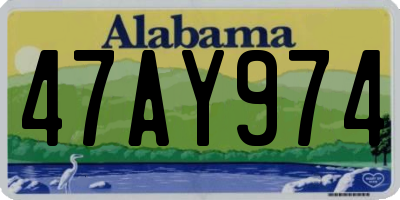 AL license plate 47AY974