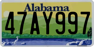 AL license plate 47AY997