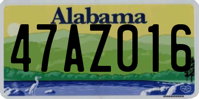 AL license plate 47AZ016