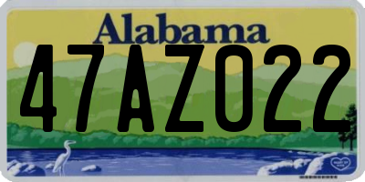 AL license plate 47AZ022