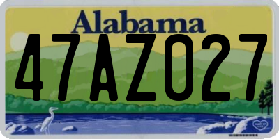 AL license plate 47AZ027