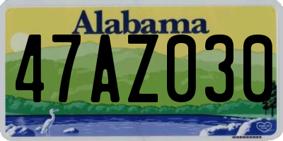 AL license plate 47AZ030