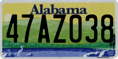 AL license plate 47AZ038