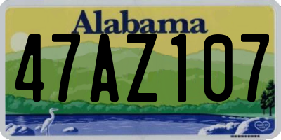 AL license plate 47AZ107