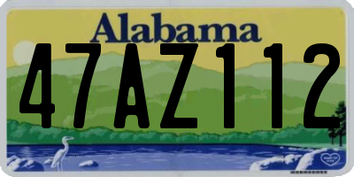 AL license plate 47AZ112