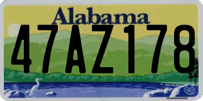 AL license plate 47AZ178
