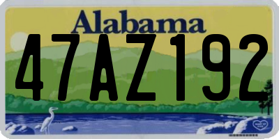 AL license plate 47AZ192