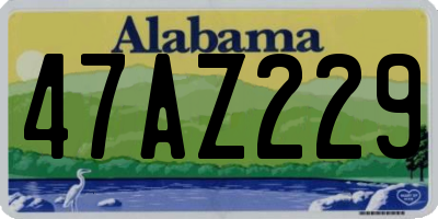 AL license plate 47AZ229