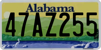 AL license plate 47AZ255