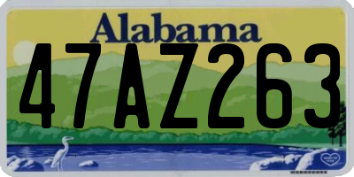 AL license plate 47AZ263