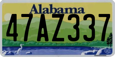 AL license plate 47AZ337