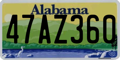AL license plate 47AZ360