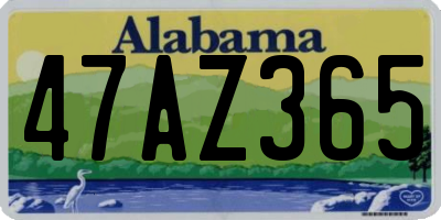 AL license plate 47AZ365