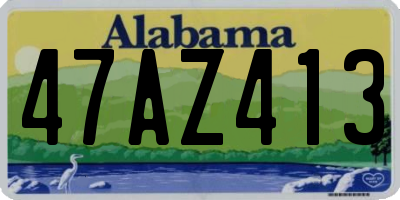 AL license plate 47AZ413