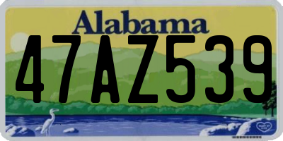 AL license plate 47AZ539