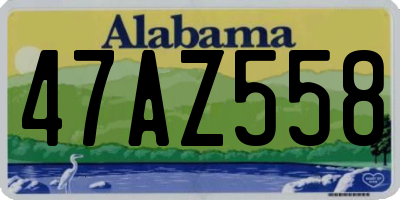 AL license plate 47AZ558