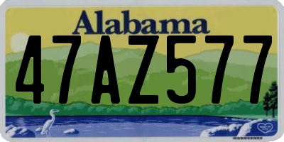 AL license plate 47AZ577
