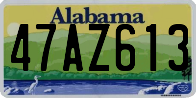 AL license plate 47AZ613