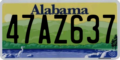 AL license plate 47AZ637